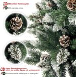 Yorbay Künstlicher Weihnachtsbaum mit Ständer (120-240 cm) – Wiederverwendbare Dekoration für Weihnachten
