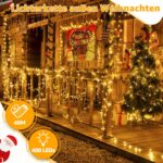 Ollny Lichterkette außen 40M 400 LED, Weihnachtsbeleuchtung außen 8 Modi mit Fernbedienung Timer