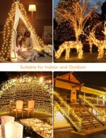 GYLEFY 100M Lichterkette Aussen 800LED, Fernbedienung, Wasserdicht, für Weihnachtsdekoration [Energieklasse G]