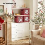 SONGMICS Aufbewahrungsboxen für Weihnachtskugeln, 3er Set, 64 Fächer, flexible Trennwände