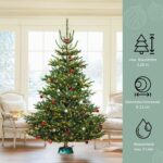 Christmas-World Taunus Christbaumständer, bis 2,25 m, mit Fußhebel, Einseiltechnik & 2,0L Wassertank