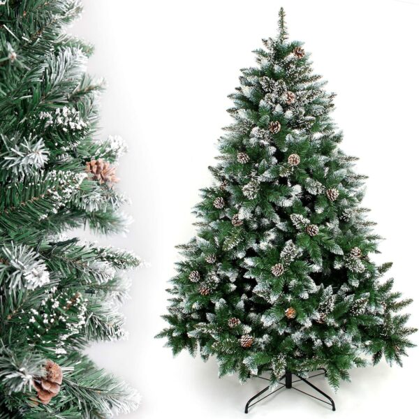Yorbay Künstlicher Weihnachtsbaum mit Ständer (120-240 cm) – Wiederverwendbare Dekoration für Weihnachten