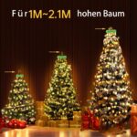 GYLEFY Weihnachtsbaum Lichterkette 2-3M, 400-480 LED, 8 Modi, IP65 Wasserdicht, Warmweiss