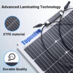 Topunive Flexibles Solarpanel 100W-200W 12V für Wohnmobil, Boot & Balkon