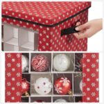 SONGMICS Aufbewahrungsboxen für Weihnachtskugeln, 3er Set, 64 Fächer, flexible Trennwände