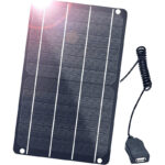 FlexSolar Solar Ladegerät USB 6W 5V Hochleistungs-monokristallines Modul