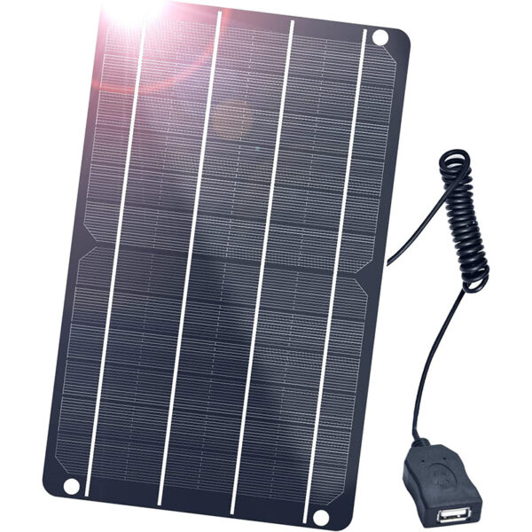 FlexSolar Solar Ladegerät USB 6W 5V Hochleistungs-monokristallines Modul