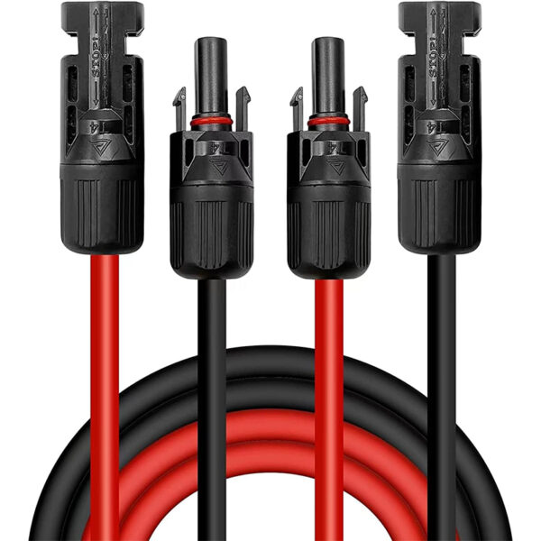 Solarkabel Verlängerung 1-10M (Rot/Schwarz) – Solar Kabel für Outdoor Nutzung