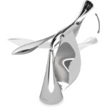 Umbra Tipsy Flaschenöffner, Skulpturaler Kapselheber für Kronkorken, Chrom Bar Accessoire