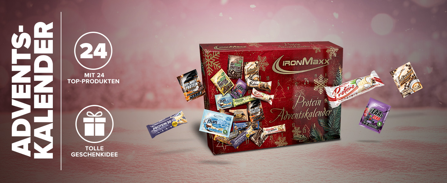 b9872163-8bd0-40af-a980-df8bead59778.__CR0,0,1464,600_PT0_SX1464_V1___ IronMaxx Protein Adventskalender 2024 - 24 Fitness-Snacks