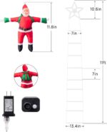 LED Weihnachtsmann Lichterkette 3m, 315 LEDs, 8 Modi mit Timer für Weihnachten, Terrasse & Garten Deko [Energieklasse F]