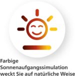 Philips Wake-up Light HF3531/01 – Sonnenaufgangswecker, 20 Lichtstärken, 7 Klänge, Mitternachtslicht [Energie G]