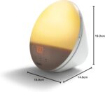 Philips Wake-up Light HF3531/01 – Sonnenaufgangswecker, 20 Lichtstärken, 7 Klänge, Mitternachtslicht [Energie G]