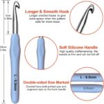 Häkelnadel-Set – 14 bunte, ergonomische Nadeln mit Softgriff & Tragetasche