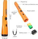 EXTSUD Tragbarer Metalldetektor & Leitungsfinder mit 360° Scan, LED Alarm, IP66 wasserdicht für Schatzsuche & Relikte
