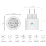 ANTELA Smart Steckdose – WLAN, Alexa & Google kompatibel, Strommessung, Timer, 16A, 2er-Set