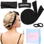 Lockenwickler Ohne Hitze, Samt Heatless Curls Band für Übernacht-Locken, Rutschfest, DIY Haarband für Mittleres & Langes Haar