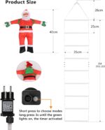 iShabao Lichterkette Weihnachtsbaum & Leiter mit Weihnachtsmann, 132-310 LEDs, Timer, 8 Modi, wasserdicht für Innen & Aussen, Weihnachtsdeko [Energieklasse G]