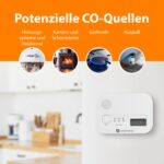Smartwares CO-Melder, 10 Jahre Sensor, Display & Testknopf, 85 dB Alarm