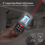 MiLESEEY Laser Entfernungsmesser – 70/120M, Elektronischer Neigungssensor, ±2mm Genauigkeit, Pythagoras, LCD-Display