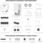 Dreame X40 Ultra - Saugroboter mit Wischfunktion, 12.000 Pa, 70°C Selbstreinigung & Auto-Entleerung