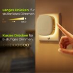 AUVON Nachtlicht mit Bewegungssensor & Dämmerungssensor, 2er Set, Einstellbare Helligkeit für Flur, Treppe, Schlafzimmer (Warmweiss/Bernstein)