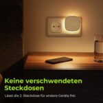 AUVON Nachtlicht mit Bewegungssensor & Dämmerungssensor, 2er Set, Einstellbare Helligkeit für Flur, Treppe, Schlafzimmer (Warmweiss/Bernstein)