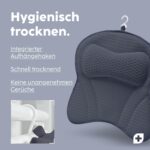 Vesta+ Badewannenkissen Nachtblau L – Ergonomisches Nackenkissen mit Saugnäpfen für Badewanne & Dusche