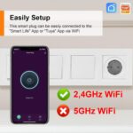 ANTELA Smart Steckdose – WLAN, Alexa & Google kompatibel, Strommessung, Timer, 16A, 2er-Set