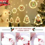 BLOOMWIN 3m Lichtervorhang Weihnachtsbeleuchtung USB, 8 Modi, Fensterdeko mit Weihnachtsschmuck, Innen – Bild 3