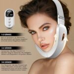 Elektrisches V-Face Shaping Massager – 6 Modi EMS Gua Sha, Rotes & Blaues Licht, Gesichtslifting & Straffung mit Fernbedienung