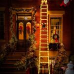 LED Weihnachtsmann Lichterkette 3m, 315 LEDs, 8 Modi mit Timer für Weihnachten, Terrasse & Garten Deko [Energieklasse F]