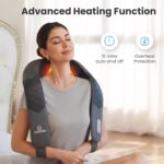 COMFIER Kabelloses Nackenmassagegerät mit Wärme – Shiatsu Massagekissen für Nacken, Rücken & Schultern – Bild 4