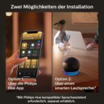 Philips Hue White E27 LED Leuchte, dimmbar, warmweiß, 806 lm – Smarte Steuerung per Sprache & App