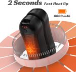 FANDLISS Elektrischer Handwärmer 2er Set – 6000 mAh, Wiederaufladbar, Magnetisch, Tragbar für Outdoor, Camping & Weihnachten