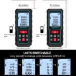 MiLESEEY Laser Entfernungsmesser – 70/120M, Elektronischer Neigungssensor, ±2mm Genauigkeit, Pythagoras, LCD-Display