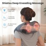 COMFIER Kabelloses Nackenmassagegerät mit Wärme – Shiatsu Massagekissen für Nacken, Rücken & Schultern – Bild 3
