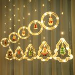 BLOOMWIN 3m Lichtervorhang Weihnachtsbeleuchtung USB, 8 Modi, Fensterdeko mit Weihnachtsschmuck, Innen – Bild 8