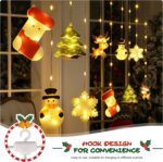 BLOOMWIN 3D Lichtervorhang 3M – 120 LEDs, USB, 8 Modi, Weihnachtsbeleuchtung Fensterdekoration Warmweiss