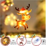 BLOOMWIN 3D Lichtervorhang 3M – 120 LEDs, USB, 8 Modi, Weihnachtsbeleuchtung Fensterdekoration Warmweiss