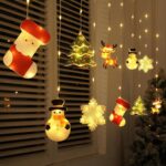 BLOOMWIN 3D Lichtervorhang 3M – 120 LEDs, USB, 8 Modi, Weihnachtsbeleuchtung Fensterdekoration Warmweiss
