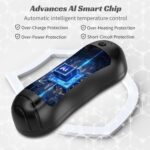 FANDLISS Elektrischer Handwärmer 2er Set – 6000 mAh, Wiederaufladbar, Magnetisch, Tragbar für Outdoor, Camping & Weihnachten