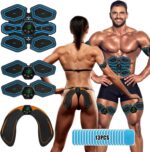 Lovcoyo EMS Bauchmuskeltrainer – 6 Modi, 19 Intensitäten, USB-wiederaufladbar, Ganzkörpertraining