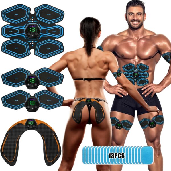 Lovcoyo EMS Bauchmuskeltrainer – 6 Modi, 19 Intensitäten, USB-wiederaufladbar, Ganzkörpertraining