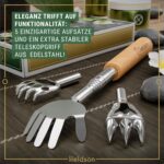 HELDSON® Rückenkratzer Holz – Stabil, ausziehbar & vielseitig [6 Kratzvarianten]