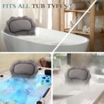 RUVINCE Luxus-Badekissen – Ergonomisch mit 4D-Polster & 6 Saugnäpfen