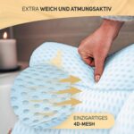 Vybelle® Badekissen – Ergonomisch & Atmungsaktiv für Nacken & Rücken, 4D Air Mesh, inkl. Tragetasche, Made in Germany