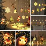 BLOOMWIN 3D Lichtervorhang 3M – 120 LEDs, USB, 8 Modi, Weihnachtsbeleuchtung Fensterdekoration Warmweiss
