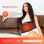 COMFIER Rückenmassage-Heizgürtel mit 3 Massagemodi & 2 Wärmestufen – Schnelle Heizfunktion für Rückenschmerzen, Ideal als Geschenk für Männer & Frauen