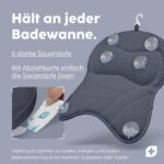 Vesta+ Badewannenkissen Nachtblau L – Ergonomisches Nackenkissen mit Saugnäpfen für Badewanne & Dusche